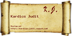 Kardics Judit névjegykártya